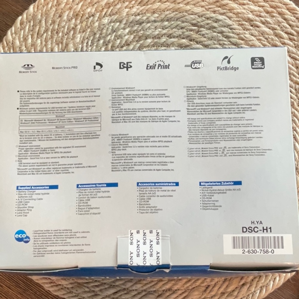Sony Cyber-shot DSC-H1 DSC Super SteadyShot 5.1 Mega Pixels 12.0x Zoom in Box - Picture 11 of 16